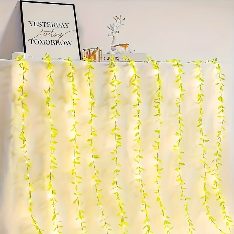 Enchanting 78.74inch/196.85inch LED Ivy Garland Fairy Lights with Realistic Willow Branche