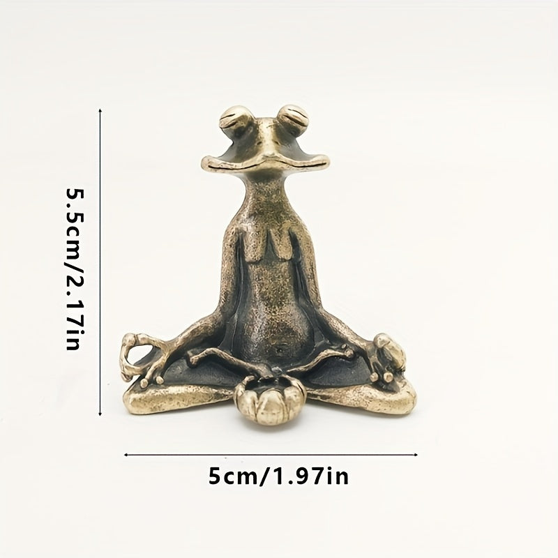 Elegant Metal Frog Incense Holder - Meditation & Yoga Decor, Ideal for Desk