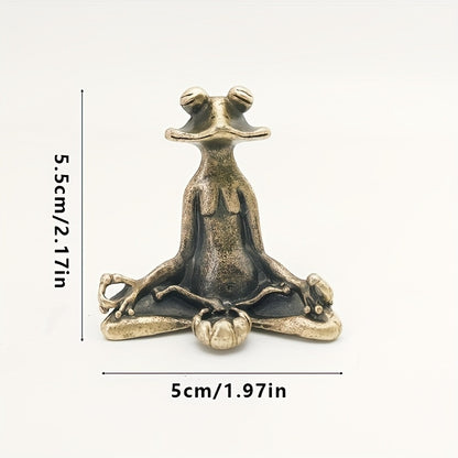 Elegant Metal Frog Incense Holder - Meditation & Yoga Decor, Ideal for Desk