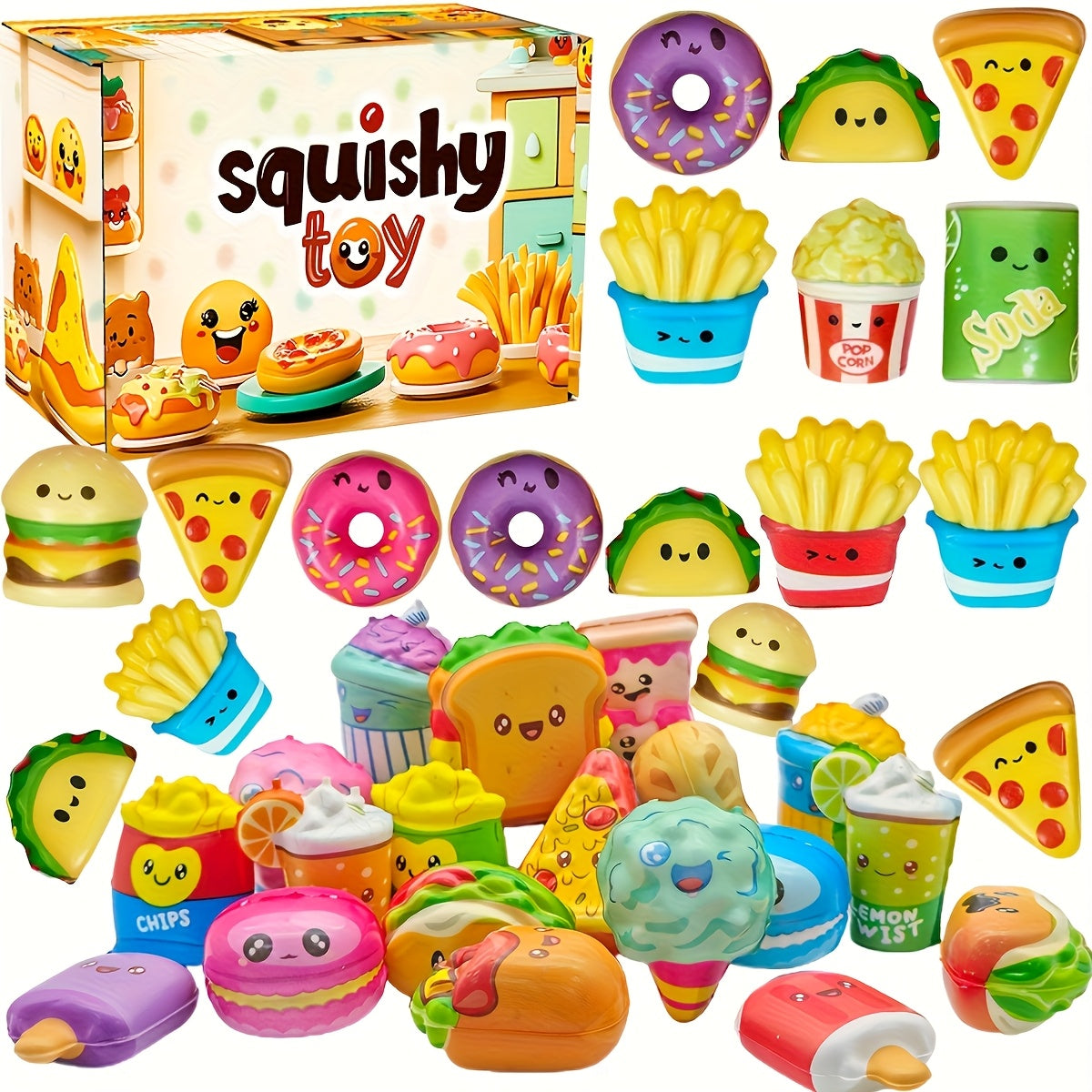 Squeeze Soft Toys in for party Gift Sets of 12/24/36, Perfect for Classrooms And Birthday Presents