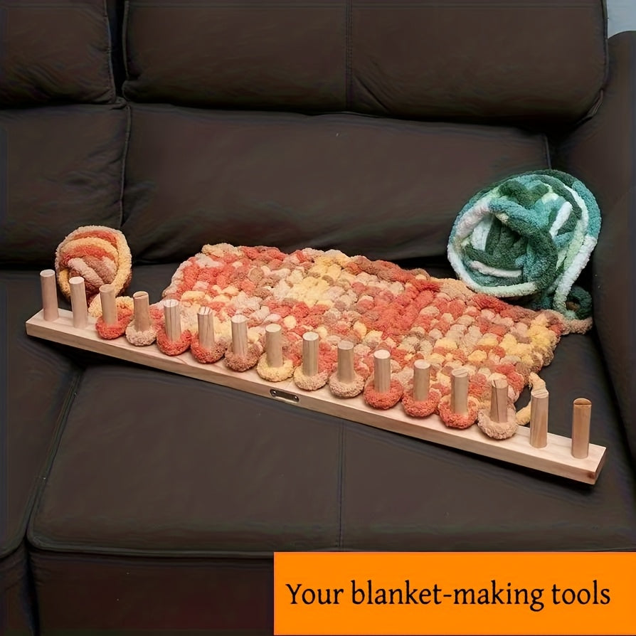 DIY Manual Wood Weaving Loom - Compatible with Handlooms Suitable for Knitting & Crocheting, Multi-Use Spinning Tool for Thick Blankets, Scarves, s - No Electricity, Easy Operation, Durable Craft Loom for Handicrafts