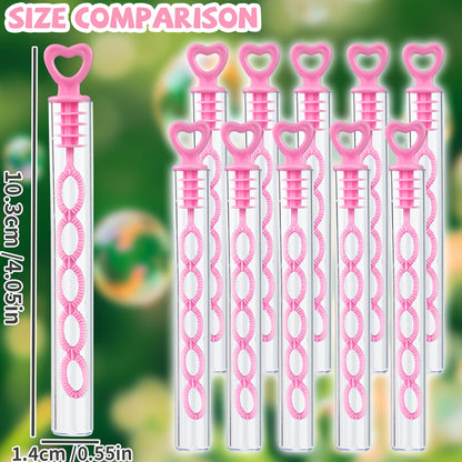 Pink Heart 5-Hole Bubble Wand (No Liquid Included) - Children's Party Favor Pack, Holiday Party Supplies