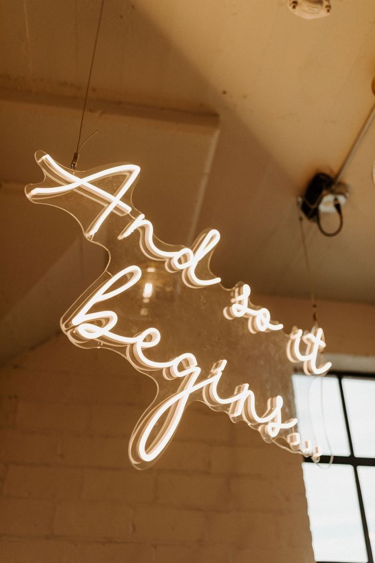 And So It Begins Neon Sign for Sale, Custom LED Wedding Neon Sign for Unforgettable Celebrations