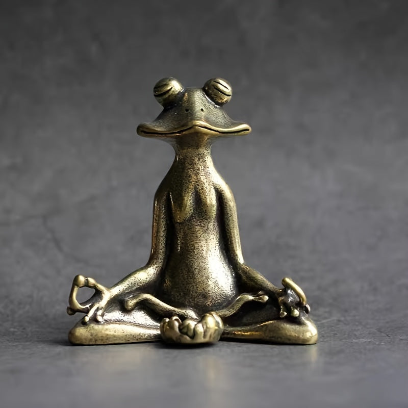 Elegant Metal Frog Incense Holder - Meditation & Yoga Decor, Ideal for Desk