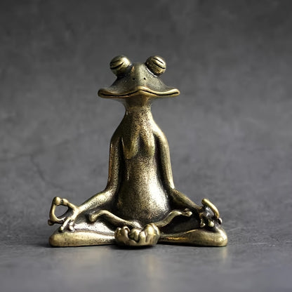 Elegant Metal Frog Incense Holder - Meditation & Yoga Decor, Ideal for Desk