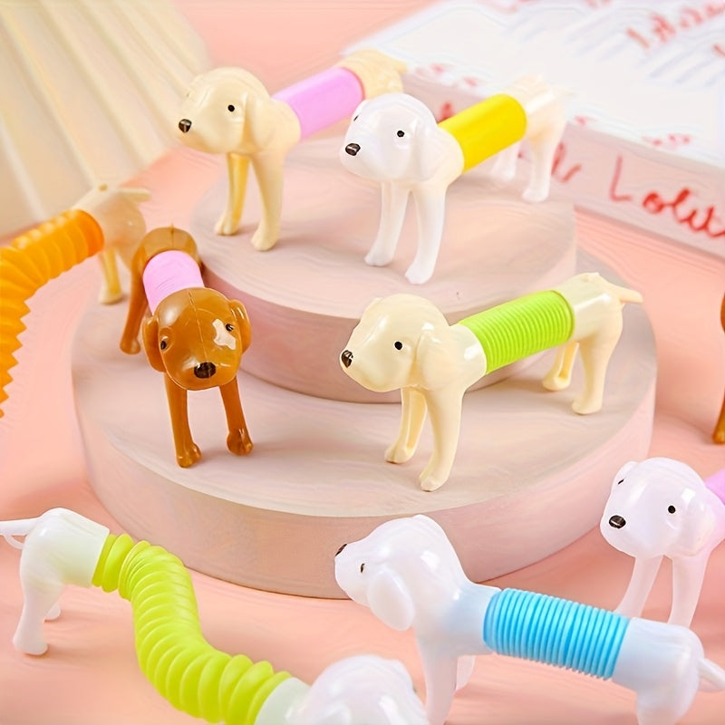 24pcs Stretchy Toy Dogs, Poseable Figures, Desktop Toys and Decorations