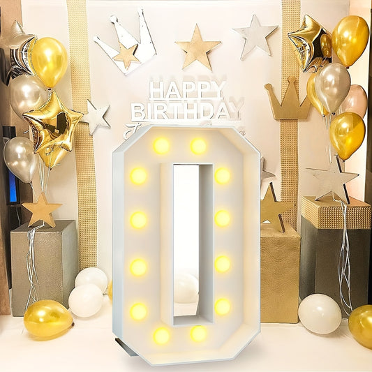 Bright White 28.7 INCH - 73 CM Light-Up Digits 0-9 for Event Background Create Lasting Memories! Glowing Numbers - Easy for party Decoration for Birthdays, Anniversaries 2026