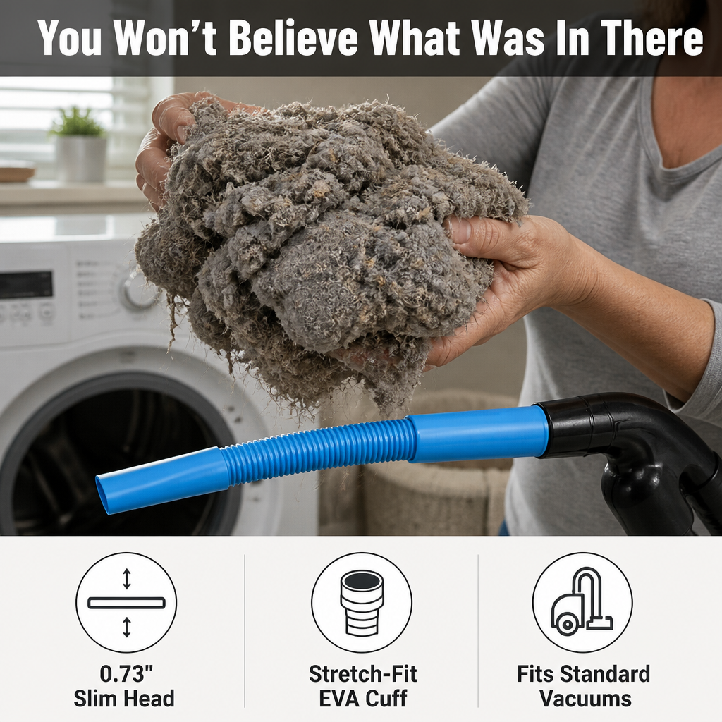 DryVentEase™ — Pull Out Hidden Lint, Cut Fire Risk, Dry Clothes Faster