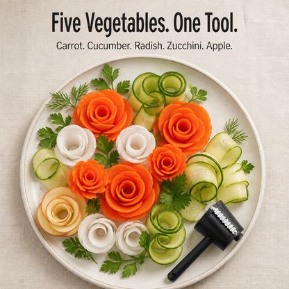 BloomCurl™ — Roll Carrots Into Restaurant-Style Roses in Under 60 Seconds