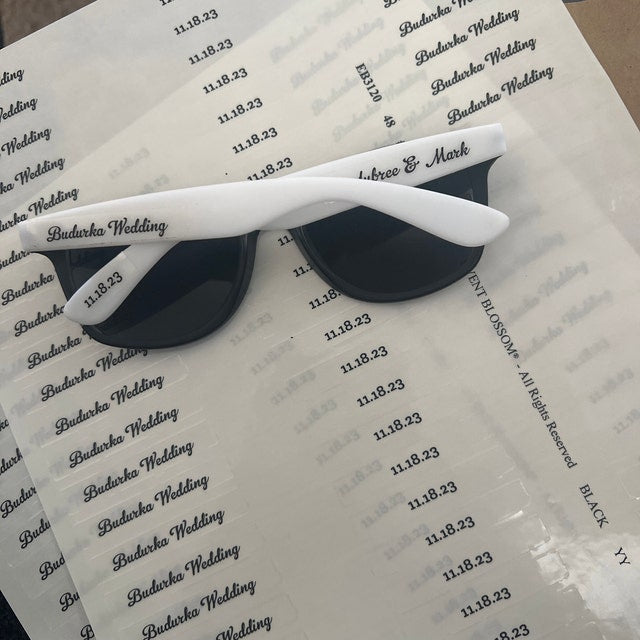 Set of 25 Wedding Sunglasses for Guests Personalized Sunglasses Custom Wedding Sunglasses Beach Wedding Favors