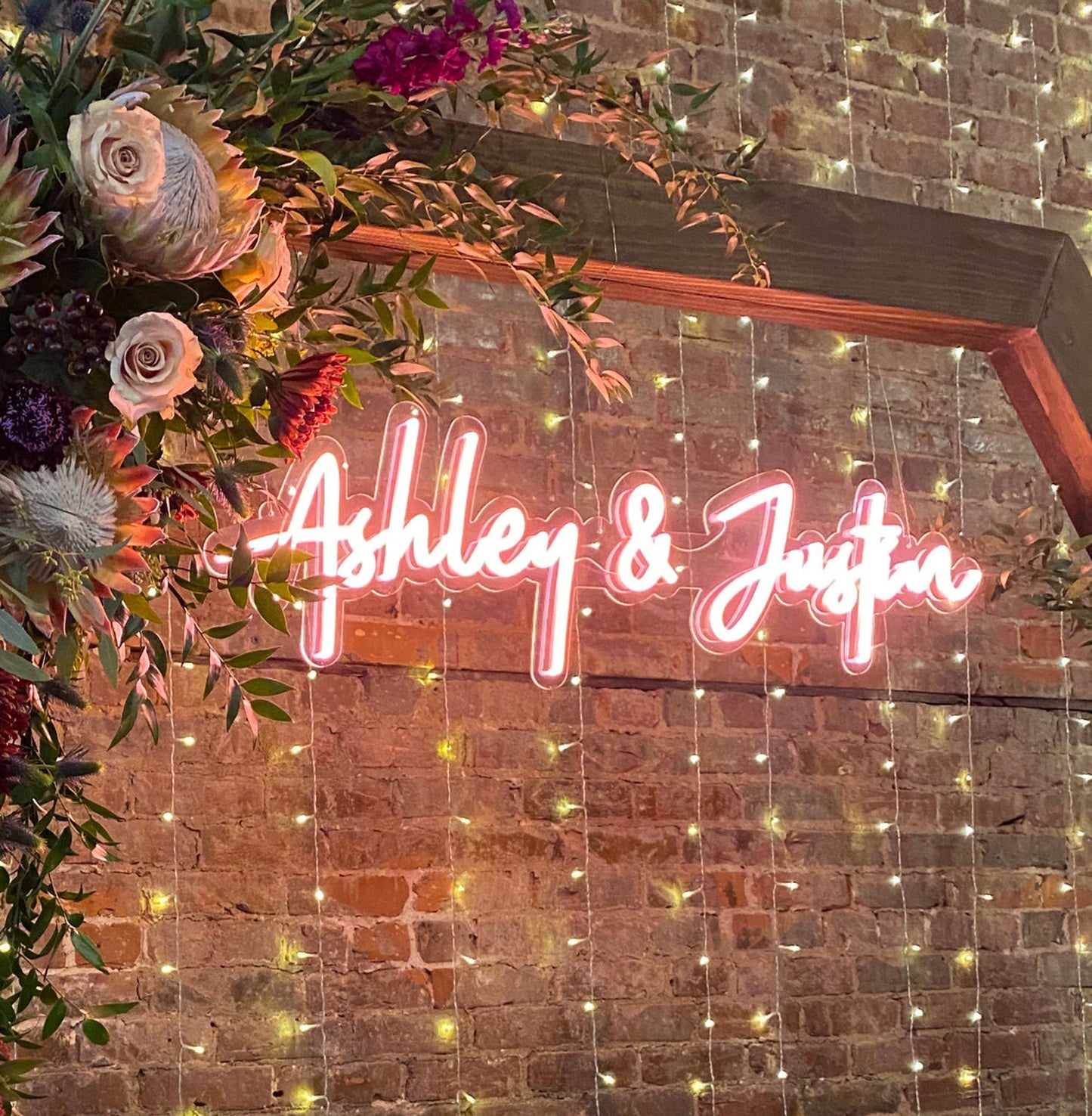 Custom Wedding Neon Sign with Names  Personalized LED Neon Light for Wedding Backdrop, Reception Decor, Bridal Shower Sign