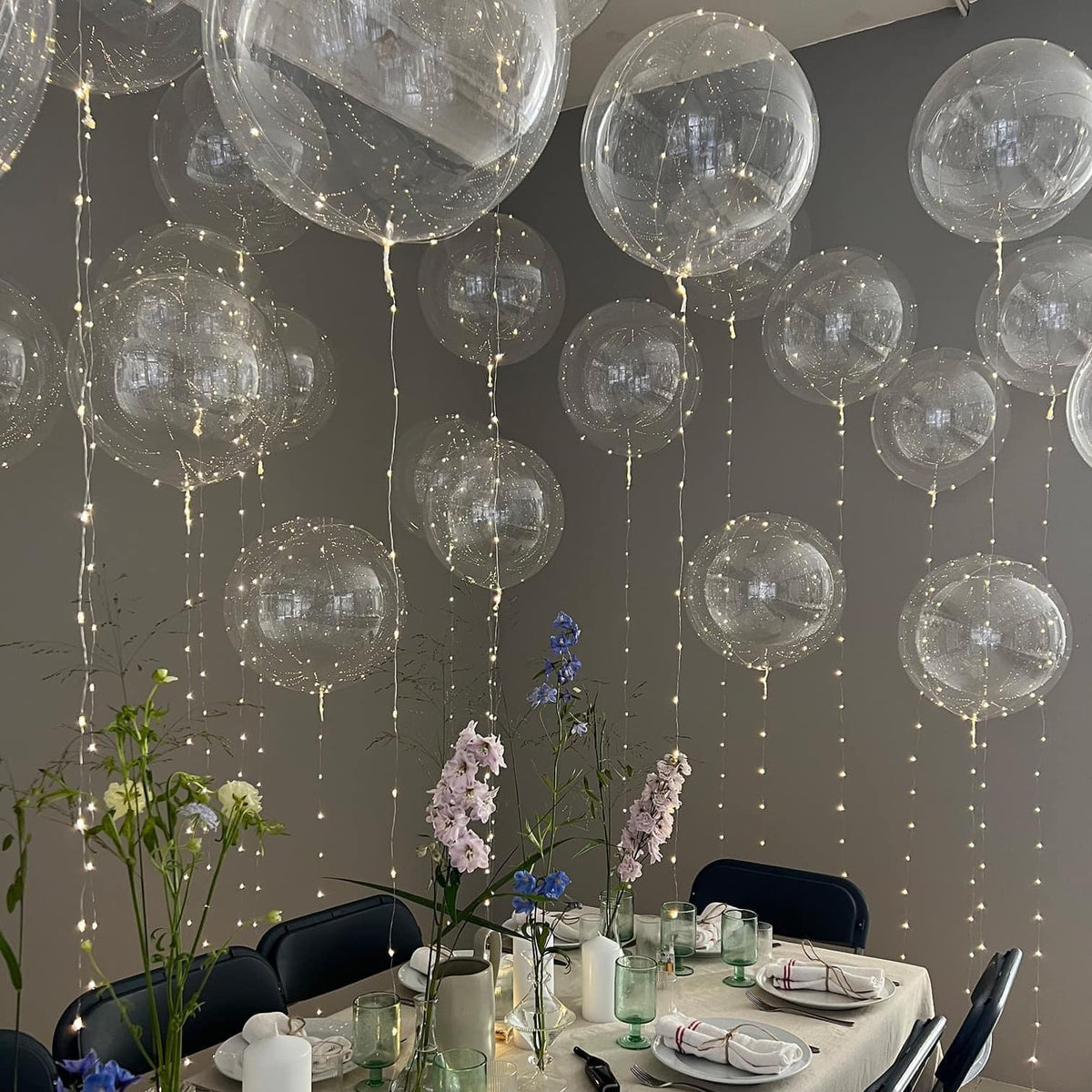 Reusable Led Bobo Balloon for Flower Bouquet / Party Decorations
