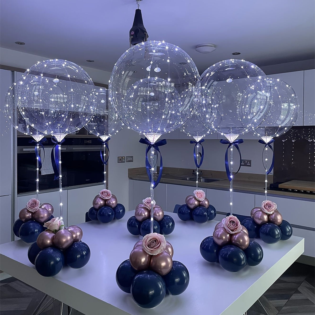 Reusable Led Bobo Balloon for Flower Bouquet / Party Decorations
