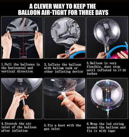 Reusable LED Bobo Balloons for Weddings, Birthdays, Baby Showers & Special Events