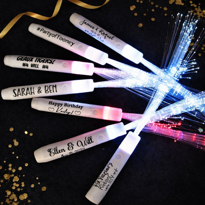 Custom Lighted Fiber Optic Wands for Wedding Send off ideas for Your Wedding Exit