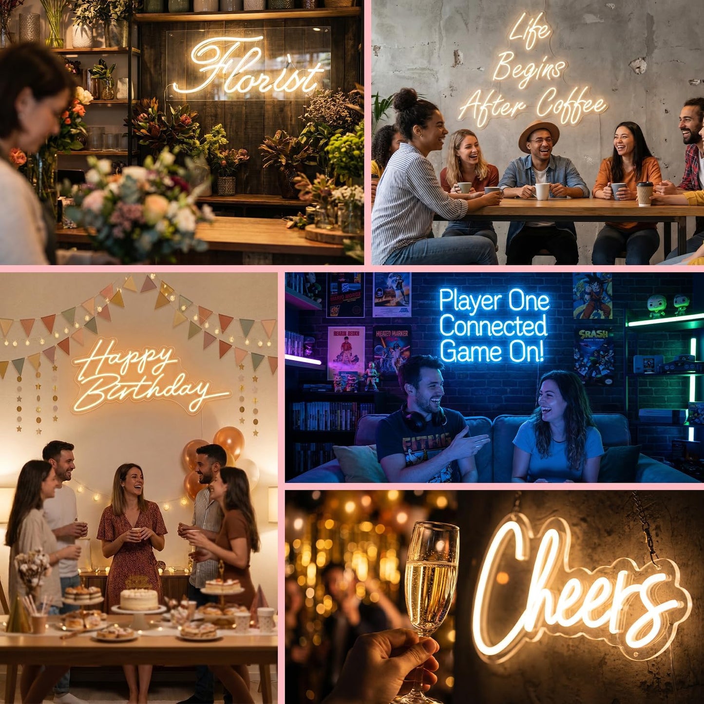 Custom LED Neon Sign for Weddings | Personalized Dessert Table Backdrop Decor