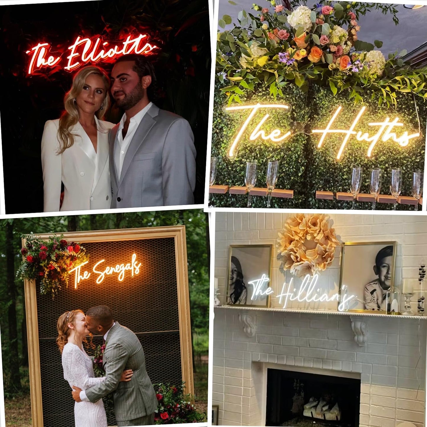 Custom LED Neon Sign for Weddings | Personalized Dessert Table Backdrop Decor
