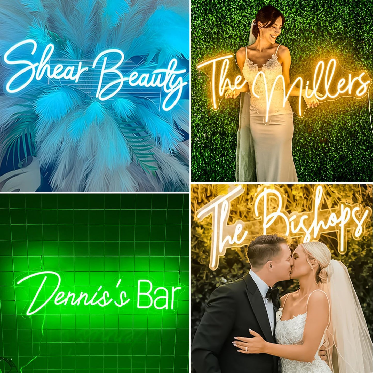Custom LED Neon Sign for Weddings | Personalized Dessert Table Backdrop Decor