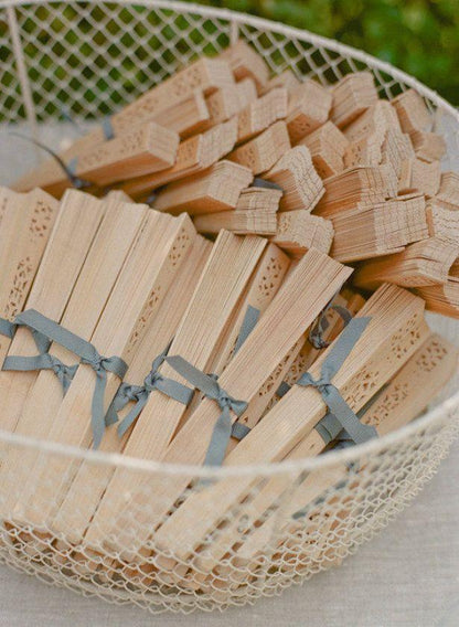 Wedding Fans 50Pcs Personalized Folding Hand Fans Custom Sandalwood Wedding Fans Wedding Favors - Lasercutwraps Shop