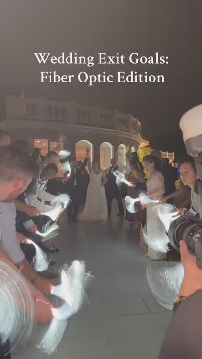 Lighted Fiber Optic Wands for Wedding Send off ideas for Your Wedding Exit