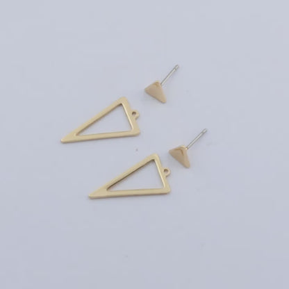 1 Pair Chic Minimalist Triangle Design Earrings
