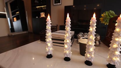 LED Christmas Tree Candle Lights | Countertop Display with Remote Control