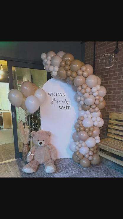113pcs Balloon Garland Arch Kit Beige White Latex Balloons Kit for Birthday Baby Shower Wedding Decorations
