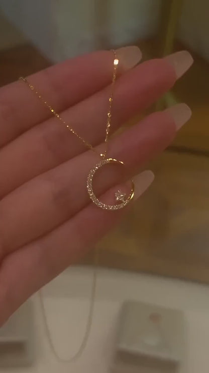 Bright Night: Moon Star Necklace