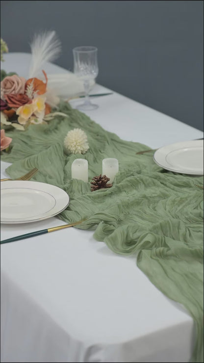 Antique rose runner Gauze table runner rustic wedding cheesecloth runner dyed cheesecloth event centerpiece runner watercolor Bohemian cloth