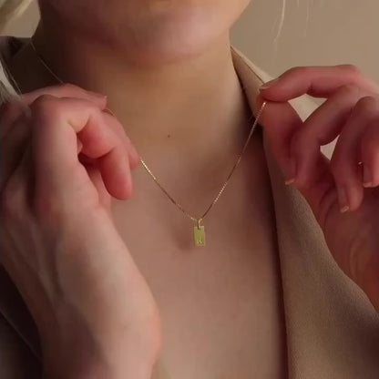 Initials Necklace for Women - 14k Golden Plated Delicate Monogram Pendant, Name Jewelry Gift