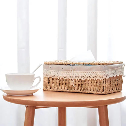 Lunor Braided Woven Tissue Box