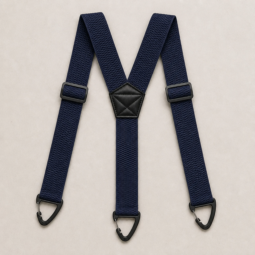 IronMark™ – Heavy-Duty Belt-Loop Suspenders with Carabiner Hook Clips
