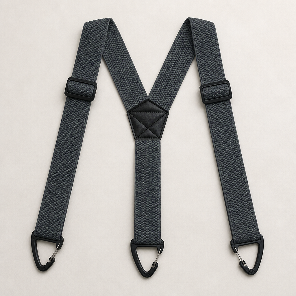 IronMark™ – Heavy-Duty Belt-Loop Suspenders with Carabiner Hook Clips
