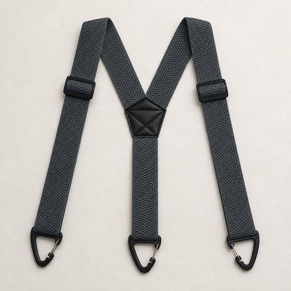 IronMark™ – Heavy-Duty Belt-Loop Suspenders with Carabiner Hook Clips