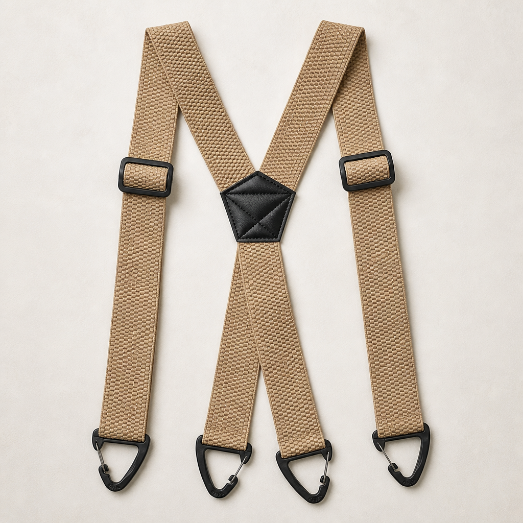 IronMark™ – Heavy-Duty Belt-Loop Suspenders with Carabiner Hook Clips