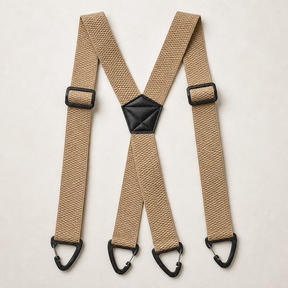 IronMark™ – Heavy-Duty Belt-Loop Suspenders with Carabiner Hook Clips