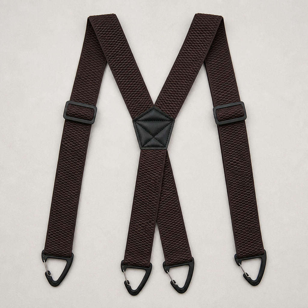 IronMark™ – Heavy-Duty Belt-Loop Suspenders with Carabiner Hook Clips