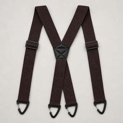 IronMark™ – Heavy-Duty Belt-Loop Suspenders with Carabiner Hook Clips