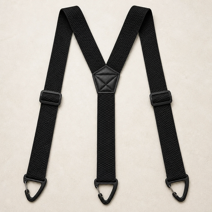 IronMark™ – Heavy-Duty Belt-Loop Suspenders with Carabiner Hook Clips