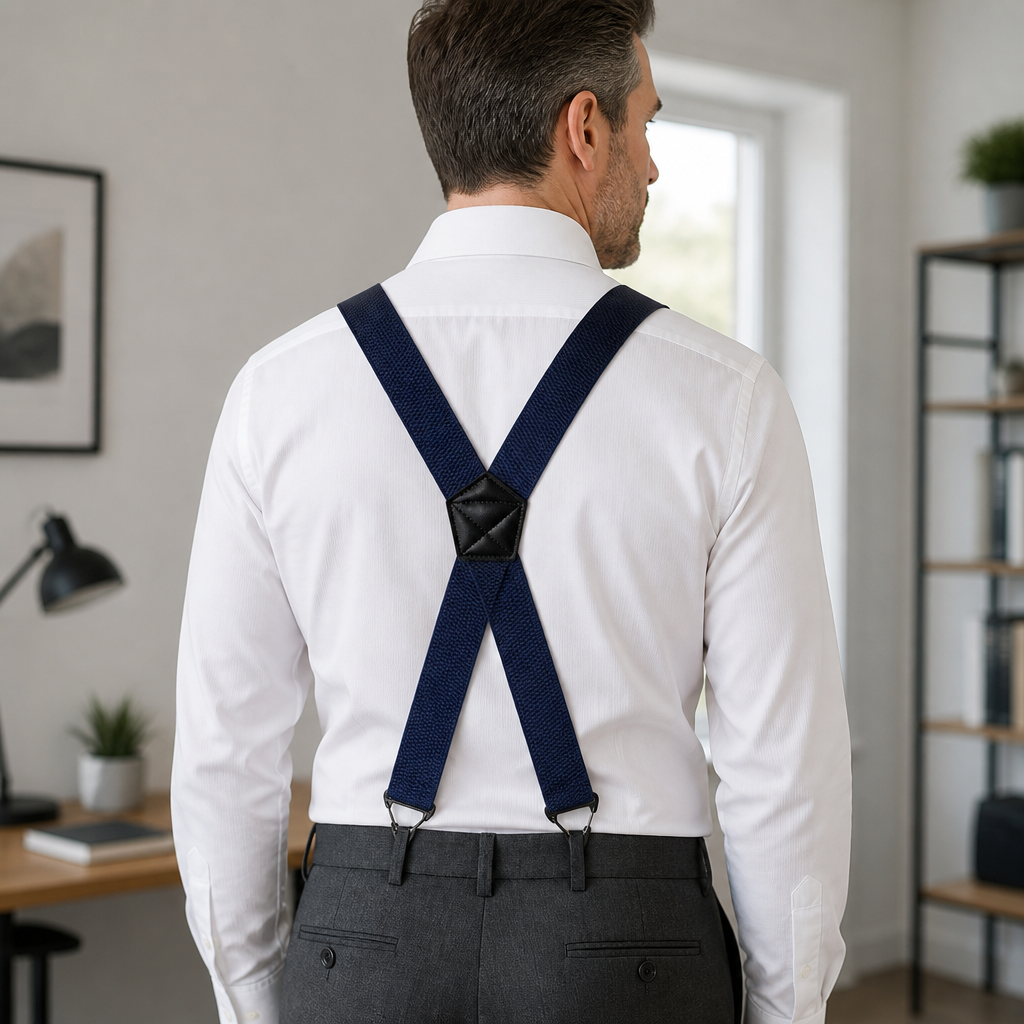 IronMark™ – Heavy-Duty Belt-Loop Suspenders with Carabiner Hook Clips