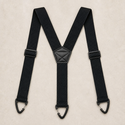 IronMark™ – Heavy-Duty Belt-Loop Suspenders with Carabiner Hook Clips