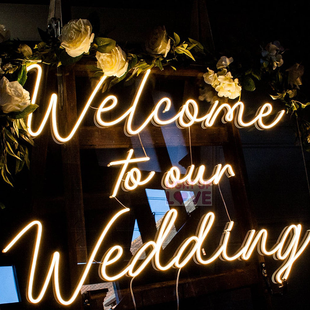 Welcome to Our Wedding Custom Neon Signs for Your Big Day