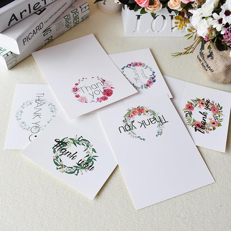 Thank You Cards With Envelopes 48 Bulk - Floral Thank You Cards 6 Design 4 X 6 Inch for Wedding - Lasercutwraps Shop