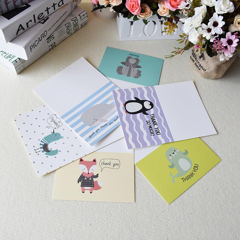 Cartoon Birthday Baby Shower Thank You Cards With Envelopes 48 Bulk 4 X 6 Inch - Lasercutwraps Shop