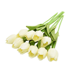 10PCS Tulip Artificial Flower Real Touch Artificial Bouquet Fake Flower for Wedding Decorations - Lasercutwraps Shop
