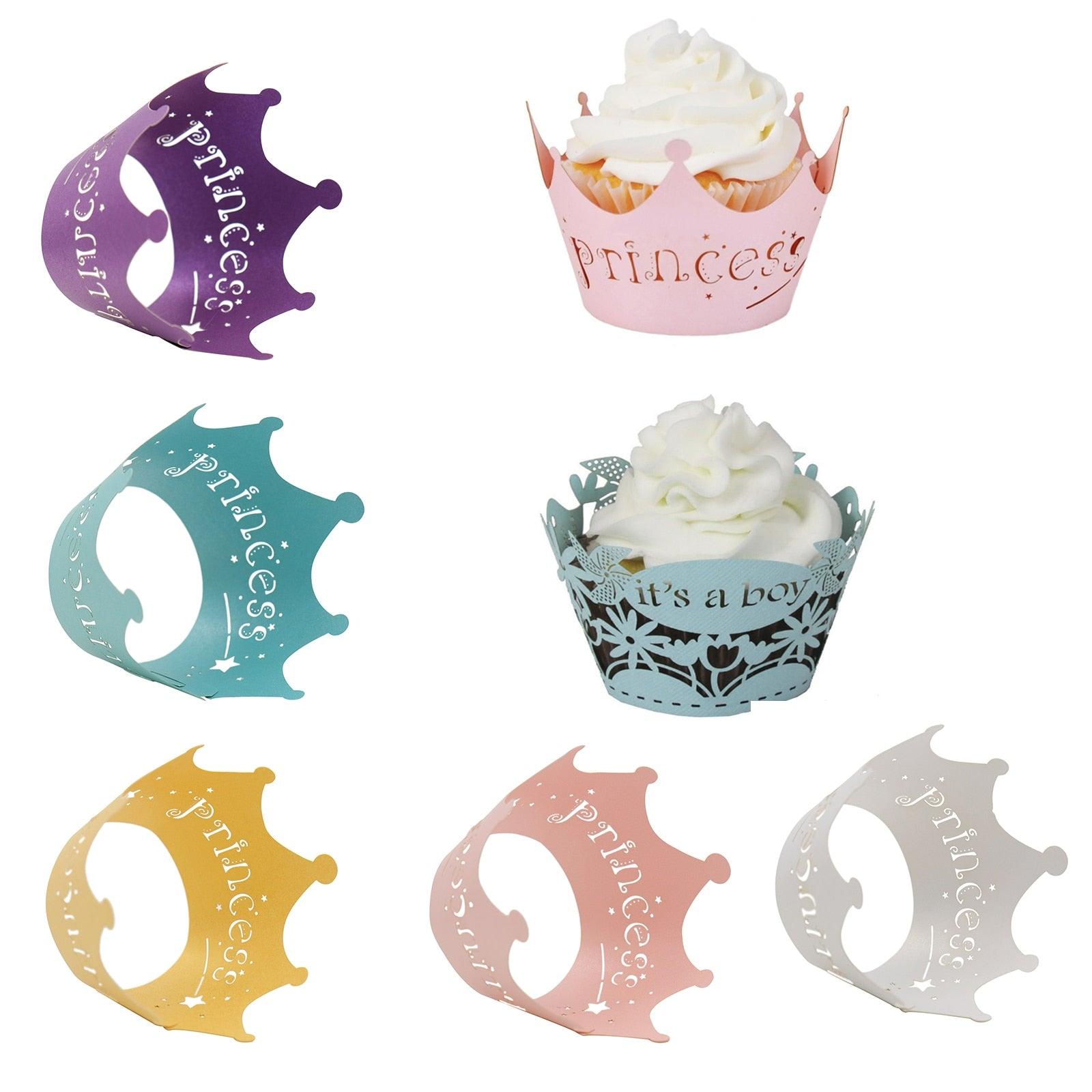 Gold 100pcs/Pack Laser Cut Out Lovely Bird Mini Cupcake Wrappers - Lasercutwraps Shop