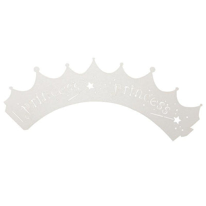White 100pcs/Pack Laser Cut Out Princess Paper Cupcake Wrappers - Lasercutwraps Shop