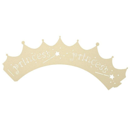 Light Gold 100pcs/Pack Laser Cut Out Princess Paper Cupcake Wrappers - Lasercutwraps Shop