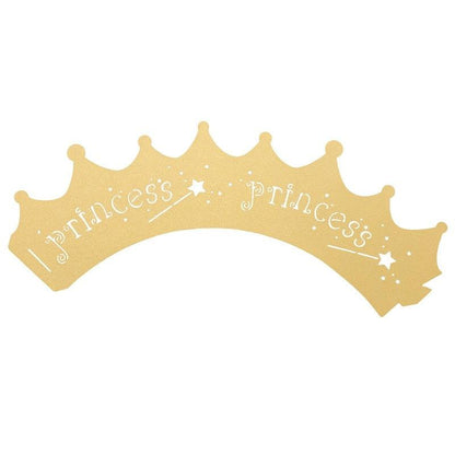 Light Gold 100pcs/Pack Laser Cut Out Princess Paper Cupcake Wrappers - Lasercutwraps Shop