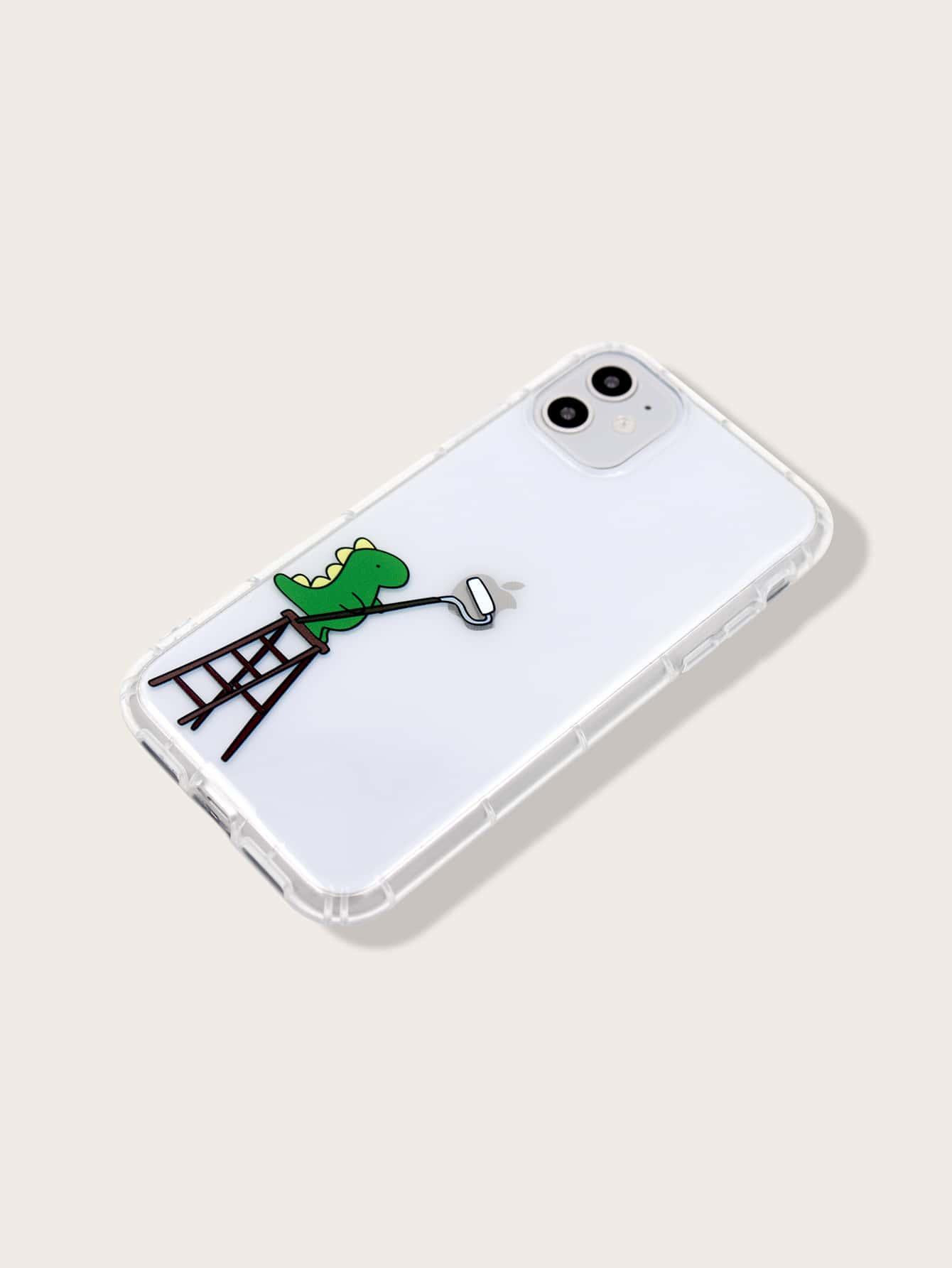 Dinosaur Clear Case Compatible With iPhone - Lasercutwraps Shop